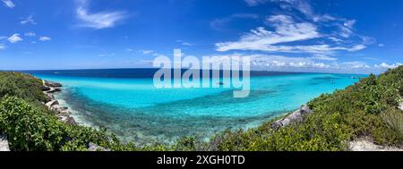 Panoramablick auf die Karibikküste Isla Mujeres. Mexiko. Stockfoto