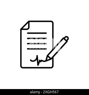 Dokument signiert Symbol Vektor Logo Set Collection oder Bundle Pack Group Stock Vektor