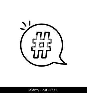 Hashtag-Symbol Vektor-Logo Set Collection oder Bundle Pack Group Stock Vektor