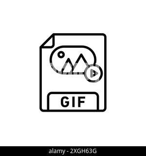 GIF-Symbol Vektor-Logo-Set Sammlung oder Bündelpackungsgruppe Stock Vektor