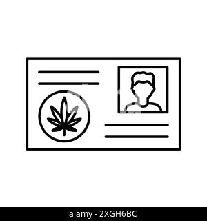 Medizinische Marihuana Karte Symbol Vektor Logo Set Sammlung oder Bündel Pack Gruppe Stock Vektor