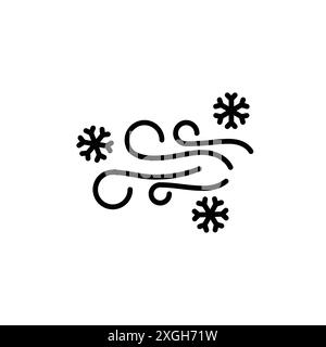 Schneeblasen Symbol Vektor-Logo Set Kollektion oder Bundle Pack Gruppe Stock Vektor