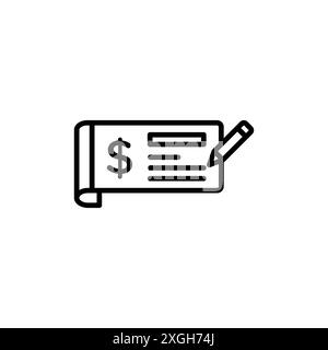 Geldscheck-Symbol Vektor-Logo-Set-Sammlung oder Bündelpackung Stock Vektor