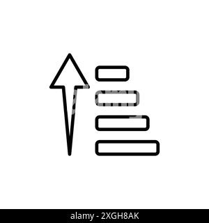 Sortieren der Menge nach oben Symbol Vektor-Logo Set Sammlung oder Bündelpackung Gruppe Stock Vektor