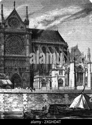 Geographie / Reise historisch, Frankreich, Städte und Gemeinden, Paris, Kirchen, Notre Dame de Paris, das URHEBERRECHT DES KÜNSTLERS MUSS NICHT GELÖSCHT WERDEN Stockfoto