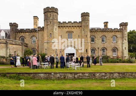 Chiddingstone Castle, eine Burg aus dem 19. Jahrhundert in Chiddingstone, Kent Stockfoto