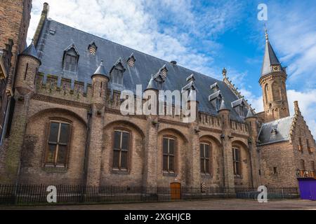 Der Ridderzaal, Rittersaal, das Hauptgebäude des Binnenhof in den Haag, Niederlande Stockfoto