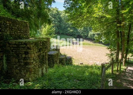 Gallo Römisches Amphitheater, Gennes Stockfoto