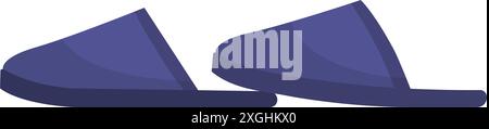 Bequeme, weiche Hausschuhe isoliert, Haushaltsbekleidung Stock Vektor