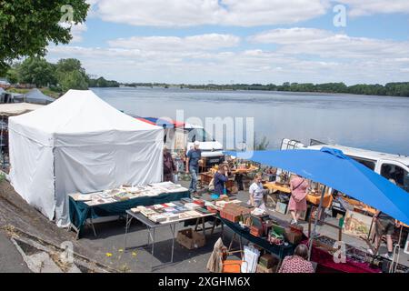 Marché aux Puces, Flohmarkt, Montsoreau Stockfoto