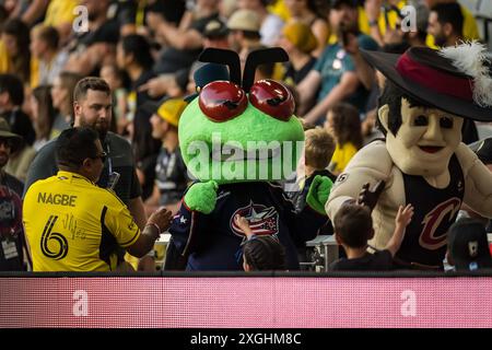 Columbus, Oh, USA. Juli 2024. Fußballfans zeigen ihre Unterstützung beim Spiel Columbus Crew gegen Toronto FC im Lower.com Field in Columbus, OH. (Kreditbild: © Walter G. Arce Sr./ASP via ZUMA Press Wire) NUR REDAKTIONELLE VERWENDUNG! Nicht für kommerzielle ZWECKE! Stockfoto