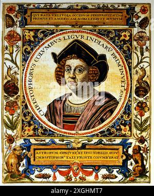 Columbus, Christopher, 1451 - 20.5,1506, italienischer Navigator und entdecker, Porträt, ADDITIONAL-RIGHTS-CLEARANCE-INFO-NOT-AVAILABLE Stockfoto