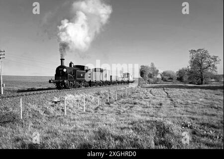 '30053' und ein kurzer Güterzug. Gesehen hier zwischen Northiam und Wittersham Road. Stockfoto