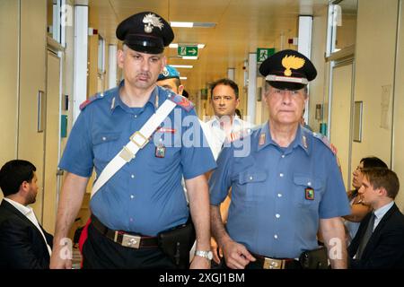 Mailand, Italien. Juli 2024. Nella foto Alberto GenoveseMilano - Italia - Cronaca Marted&#xec;, 09 Luglio, 2024 (Foto di Marco Ottico/Lapresse) Alberto GenoveseAusscheiden aus dem Gerichtssaal nach dem Urteil Mailand, Italien - Nachrichten Dienstag, 09. Juli 2024 (Foto: Marco Ottico/Lapresse) Credit: LaPresse/Alamy Live News Stockfoto