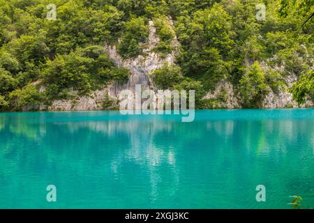 Perlmutt Blue Plitvicer Seen Kroatien Stockfoto