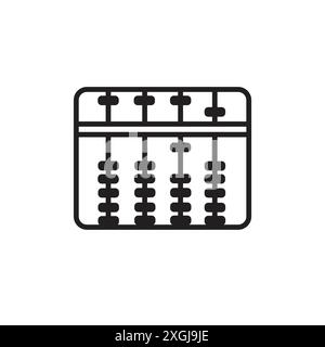Abacus Symbol Vektor Logo Set Sammlung für Web App ui Stock Vektor