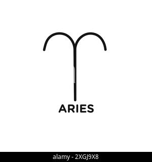 Aries Sternzeichen Symbol Vektor Logo Set Sammlung für Web App ui Stock Vektor