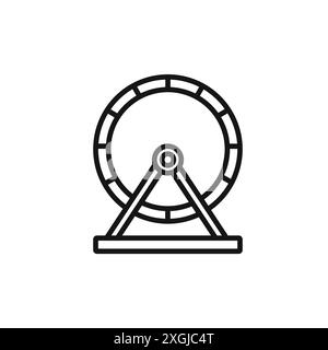 Hamster Wheel Symbol Vektor Logo Set Sammlung für Web App ui Stock Vektor