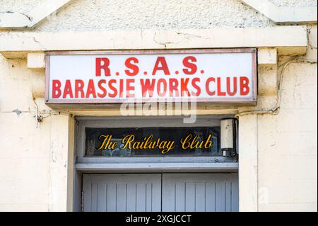 Barassie Railway and Transport Workers Club, Troon, South Ayrshire, Schottland, Vereinigtes Königreich Europa Stockfoto