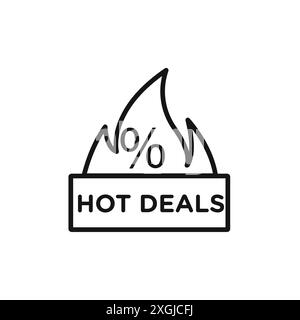 Hot Deal Symbol Vektor Logo Set Sammlung für Web App ui Stock Vektor