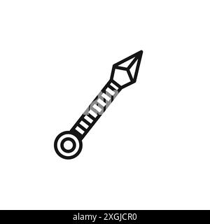 Kunai Wurfmesser Symbol Vektor Logo Set Sammlung für Web App ui Stock Vektor