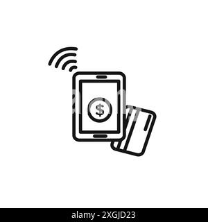 NFC Wireless Payment Symbol Vektor Logo Set Sammlung für Web App ui Stock Vektor