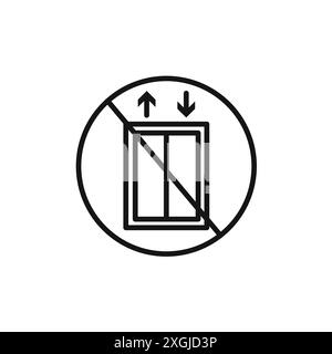 Keine Sammlung des Elevator Sign-Symbols für Vektorlogo für die Web-App-ui Stock Vektor