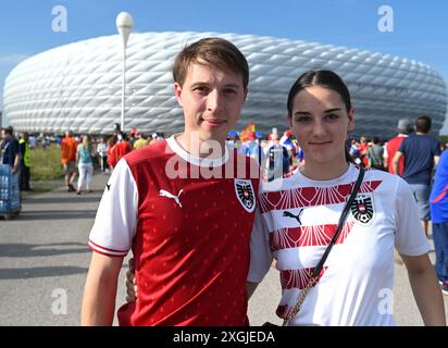 München, Deutschland. Juli 2024. München, 9. Juni 2024: Das Halbfinalspiel der UEFA Euro 2024 zwischen Spanien und Frankreich in der Münchener Football Arena, München. (Igor Kupljenik/SPP) Credit: SPP Sport Press Photo. /Alamy Live News Stockfoto