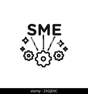 Sammlung von Symbolen für KMU, kleine und mittlere Unternehmen für die benutzeroberfläche der Webanwendung Stock Vektor