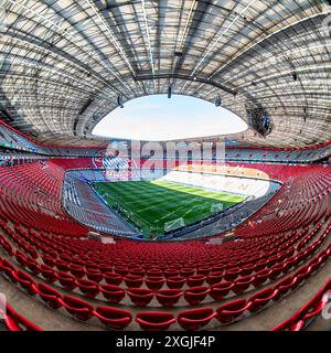 München, Deutschland. Juli 2024. Während des Halbfinalspiels der UEFA EURO 2024 zwischen Spanien und Frankreich in der Münchener Fußballarena am 9. Juli 2024 (Foto: Andrew SURMA/ Credit: SIPA USA/Alamy Live News Stockfoto