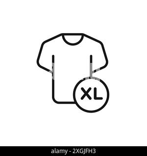 XL Shirt Size Symbol Vektor Logo Set Kollektion für Web App ui Stock Vektor