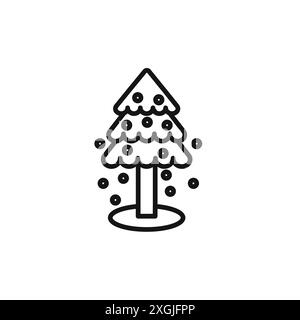 Winter Baum Symbol Vektor Logo Set Sammlung für Web App ui Stock Vektor