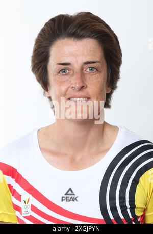 Brüssel, Belgien Juli 2024. Wendy Laeremans wurde während eines Fotoshootings für das belgische Olympische Komitee BOIC – COIB vor den Olympischen Spielen 2024 in Brüssel am Dienstag, den 9. Juli 2024, aufgenommen. BELGA PHOTO VIRGINIE LEFOUR Credit: Belga News Agency/Alamy Live News Stockfoto