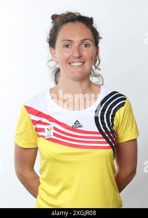 Brüssel, Belgien Juli 2024. Manon Vilalonga fotografiert während eines Fotoshootings für das belgische Olympische Komitee BOIC - COIB vor den Olympischen Spielen 2024 in Brüssel am Dienstag, den 09. Juli 2024. BELGA PHOTO VIRGINIE LEFOUR Credit: Belga News Agency/Alamy Live News Stockfoto