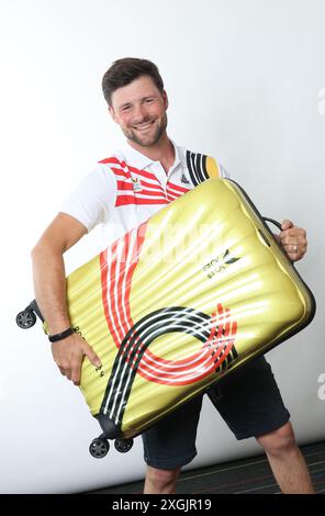 Brüssel, Belgien Juli 2024. Cyril Gavrilovic wurde während eines Fotoshootings für das belgische Olympische Komitee BOIC - COIB vor den Olympischen Spielen 2024 in Brüssel am Dienstag, den 9. Juli 2024, aufgenommen. BELGA PHOTO VIRGINIE LEFOUR Credit: Belga News Agency/Alamy Live News Stockfoto