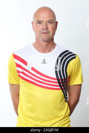 Brüssel, Belgien Juli 2024. Francois Mathy fotografierte während eines Fotoshootings für das belgische Olympische Komitee BOIC – COIB vor den Olympischen Spielen 2024 in Brüssel am Dienstag, den 9. Juli 2024. BELGA PHOTO VIRGINIE LEFOUR Credit: Belga News Agency/Alamy Live News Stockfoto