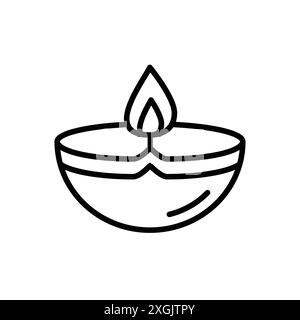 Diwali diya Symbol Vektor Logo Set Sammlung für Web App ui Stock Vektor