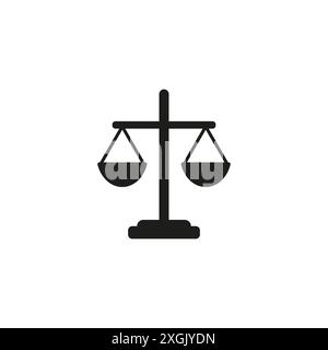 Libra-Symbol. Einfache Vektorillustration auf weißem Hintergrund. Stock Vektor