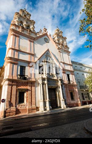 Iglesia del Carmen (Kirche der Jungfrau Carmen), Altstadt, cadiz, spanien. Stockfoto