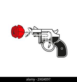 Symbol für Stahlrevolver. Einfache Abbildung des Vektorsymbols für Stahlrevolver für Webdesign, isoliert auf weißem Hintergrund Stock Vektor