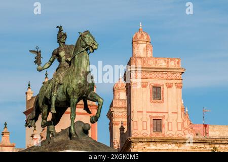 Denkmal für die Verfassung von 1812, auf der Plaza de Espana (Platz Spanien), Altstadt, cadiz, Andalusien, spanien. Stockfoto