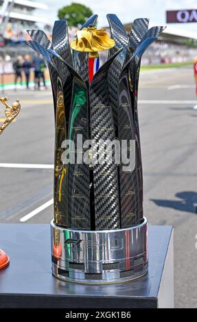 Towcester, Großbritannien. Juli 2024. F1 Qatar Airways British Grand Prix 2024 Sieger am Renntag beim Formel 1 Qatar Airways British Grand Prix in Silverstone, Towcester, Northamptonshire, Großbritannien. Quelle: LFP/Alamy Live News Stockfoto