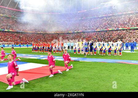 München, Deutschland. Juli 2024. München, 9. Juni 2024: Das Halbfinalspiel der UEFA Euro 2024 zwischen Spanien und Frankreich in der Münchener Football Arena, München. (Igor Kupljenik/SPP) Credit: SPP Sport Press Photo. /Alamy Live News Stockfoto