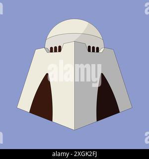 Mazar-e-quaid-Vektorsymbol. Grabmal des Quaid-Illustrationsvektors. Mohammad Ali Jinnah Karachi Pakistan. Stock Vektor