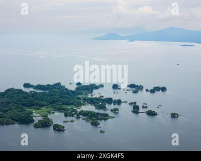 Isletas-Inseln in Nicaragua mittelamerika aus der Vogelperspektive Stockfoto