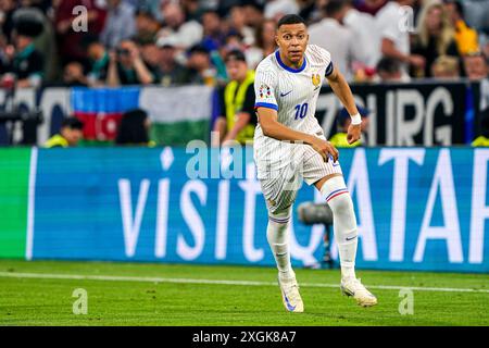 München, Niederlande. Juli 2024. MÜNCHEN, NIEDERLANDE - 9. JULI: Kylian Mbappe aus Frankreich läuft während des Halbfinalspiels der UEFA EURO 2024 zwischen Spanien und Frankreich am 9. Juli 2024 in München. (Foto von Andre Weening/Orange Pictures) Credit: Orange Pics BV/Alamy Live News Stockfoto