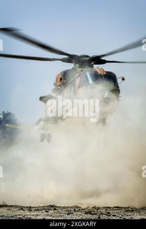 Portugiesischer Hubschrauber der Luftwaffe „Esquadra 751“ EH101. Stockfoto