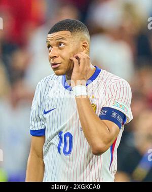 Kylian MBAPPE, FRA 10 traurig nach dem Halbfinalspiel SPANIEN, Frankreich. , . Am 9. Juli 2024 in München. Fotograf: ddp Images/STAR-Images Credit: ddp Media GmbH/Alamy Live News Stockfoto