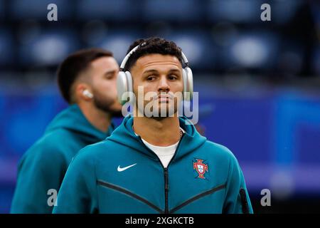 Goncalo Ramos beim Spiel der UEFA Euro 2024 zwischen portugiesischen und französischen Nationalmannschaften im Volksparkstadion in Hamburg (Maciej Rogowski) Stockfoto