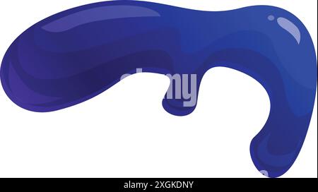 Dicker, blauer Schleim tropft nach unten und schafft eine verspielte und knackige Textur Stock Vektor